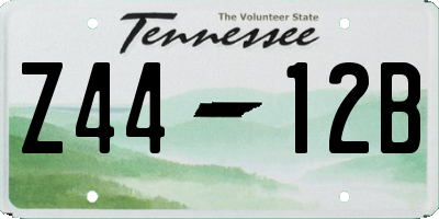 TN license plate Z4412B