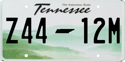 TN license plate Z4412M
