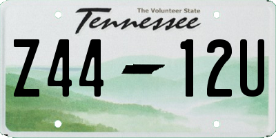 TN license plate Z4412U