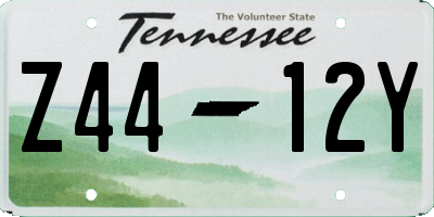 TN license plate Z4412Y