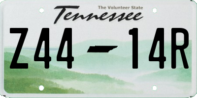 TN license plate Z4414R