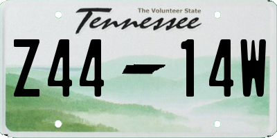TN license plate Z4414W