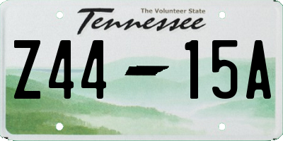 TN license plate Z4415A