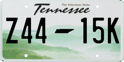 TN license plate Z4415K