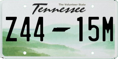 TN license plate Z4415M