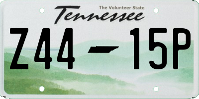 TN license plate Z4415P