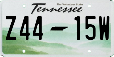 TN license plate Z4415W