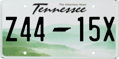 TN license plate Z4415X