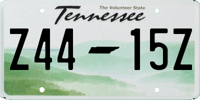 TN license plate Z4415Z