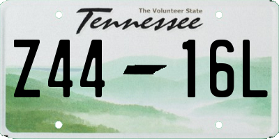 TN license plate Z4416L