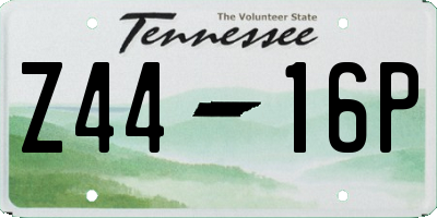 TN license plate Z4416P