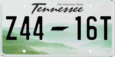 TN license plate Z4416T