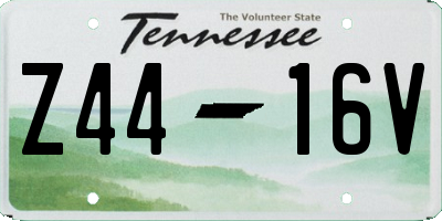 TN license plate Z4416V
