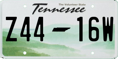 TN license plate Z4416W