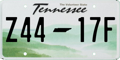 TN license plate Z4417F
