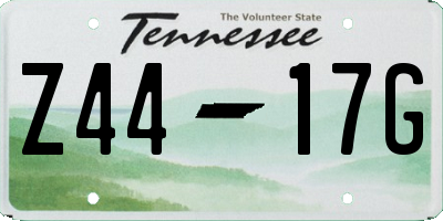 TN license plate Z4417G