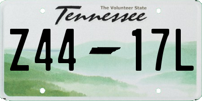 TN license plate Z4417L