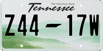 TN license plate Z4417W