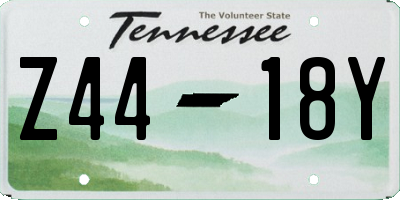 TN license plate Z4418Y