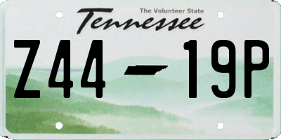TN license plate Z4419P