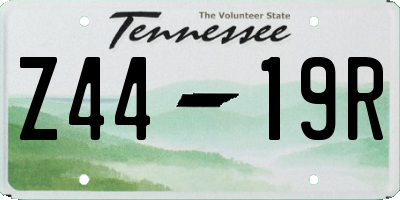 TN license plate Z4419R