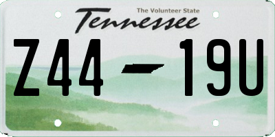 TN license plate Z4419U