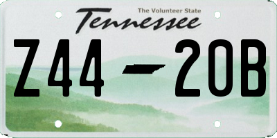 TN license plate Z4420B