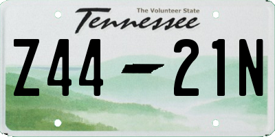TN license plate Z4421N