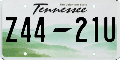 TN license plate Z4421U