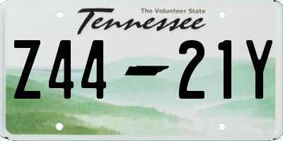 TN license plate Z4421Y