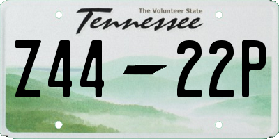 TN license plate Z4422P