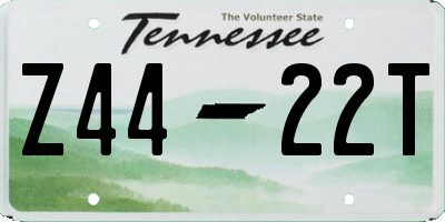 TN license plate Z4422T