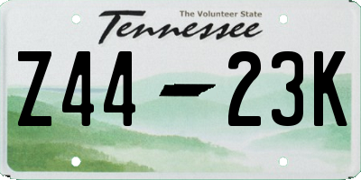 TN license plate Z4423K