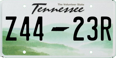TN license plate Z4423R