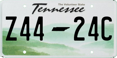 TN license plate Z4424C