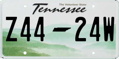 TN license plate Z4424W