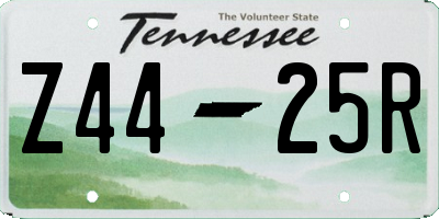TN license plate Z4425R