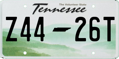 TN license plate Z4426T