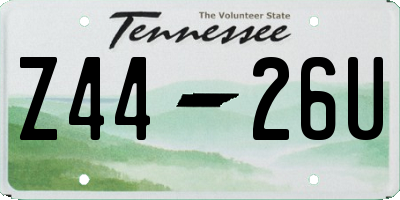 TN license plate Z4426U