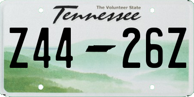 TN license plate Z4426Z
