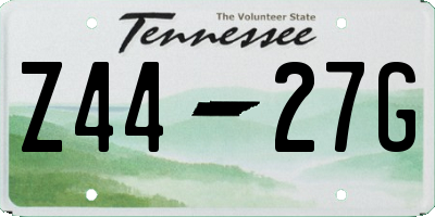 TN license plate Z4427G