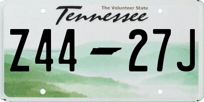 TN license plate Z4427J