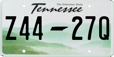 TN license plate Z4427Q