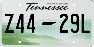 TN license plate Z4429L