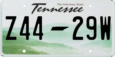 TN license plate Z4429W