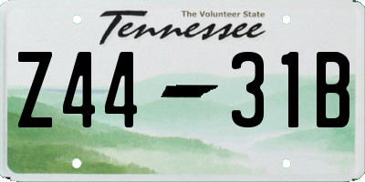 TN license plate Z4431B