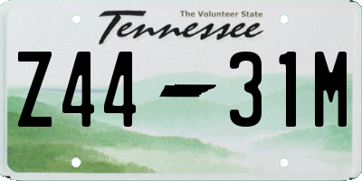 TN license plate Z4431M