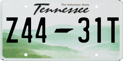 TN license plate Z4431T