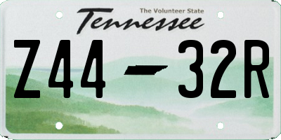 TN license plate Z4432R