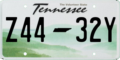 TN license plate Z4432Y